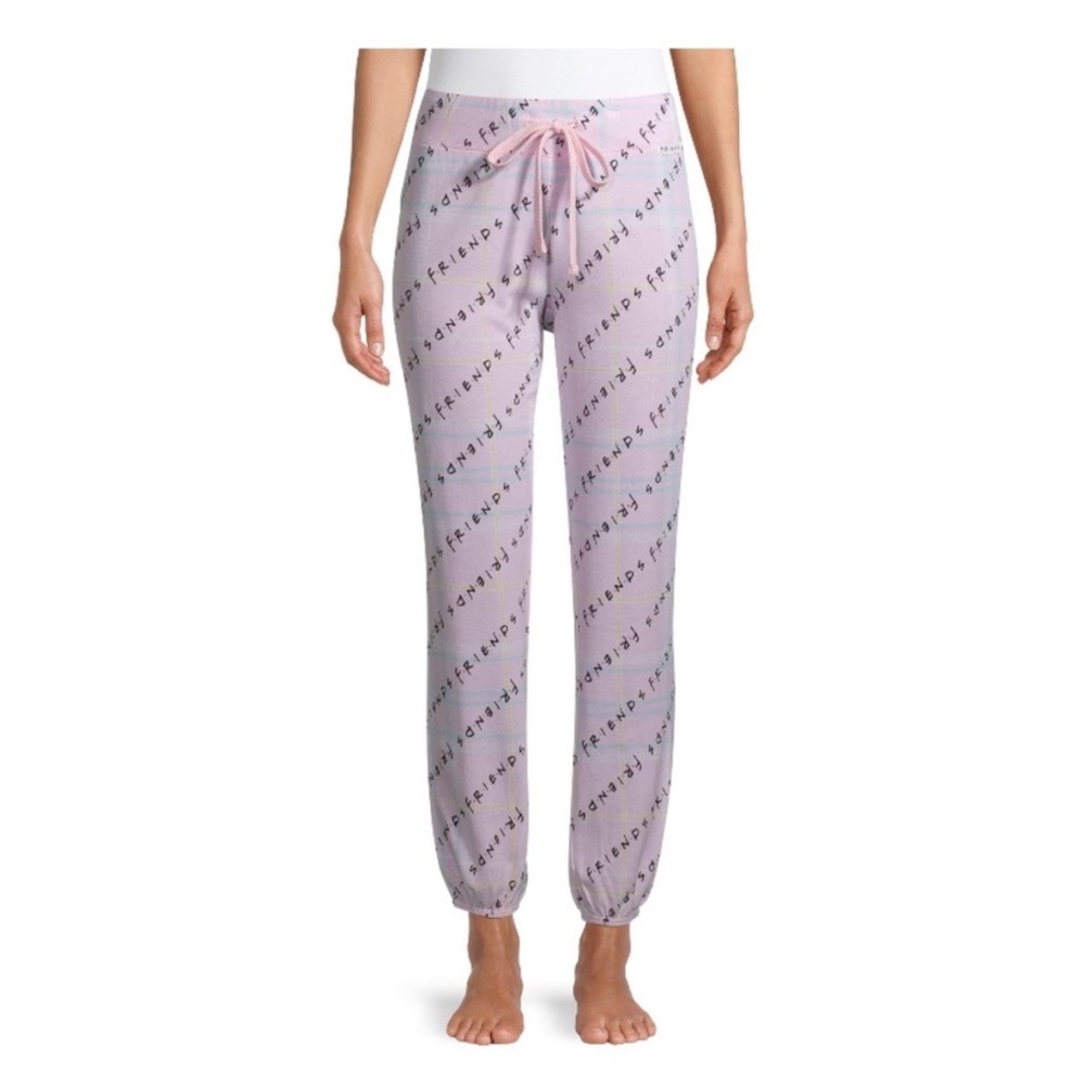 Warner Bros. Friends TV Show Pajama‎ Pants Joggers Pink Lounge